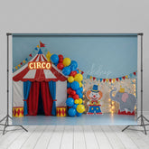 Lofaris Clown Elephant Circo Circus Balloons Cake Smash Backdrop